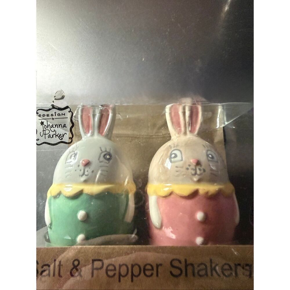 Johanna Parker Transpac Easter Bunny Egg Salt & Pepper Shakers